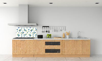 Rivestimento parete cucina con motivo ai mirtilli