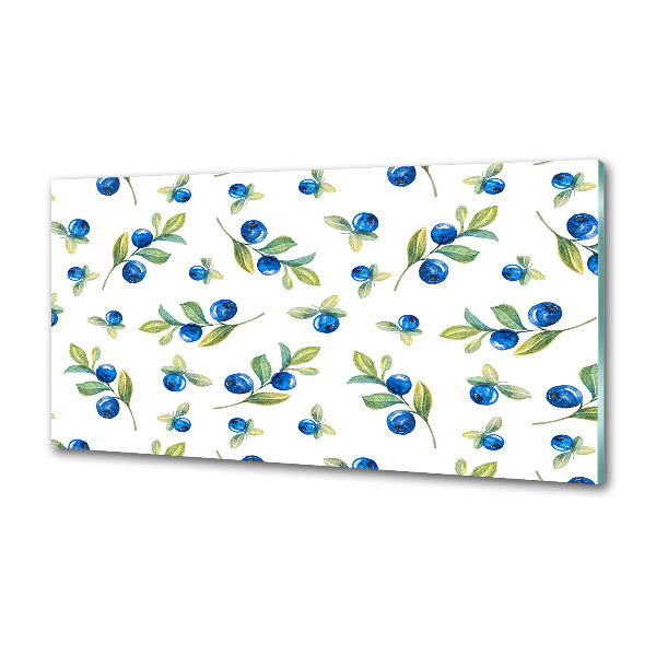 Rivestimento parete cucina con motivo ai mirtilli