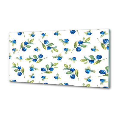 Rivestimento parete cucina con motivo ai mirtilli