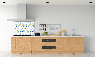Rivestimento parete cucina con motivo ai mirtilli