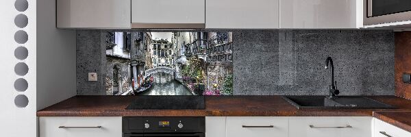 Pannello paraschizzi cucina con motivo ispirato a Venezia, Italia