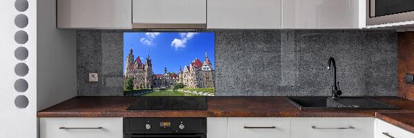 Rivestimento parete cucina con stampa del Castello di Moszna in Polonia