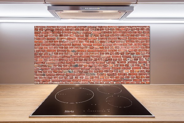 Rivestimento parete cucina con effetto muro di mattoni