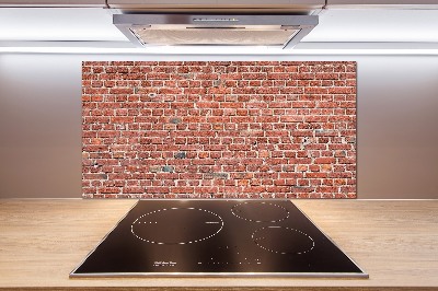 Rivestimento parete cucina con effetto muro di mattoni