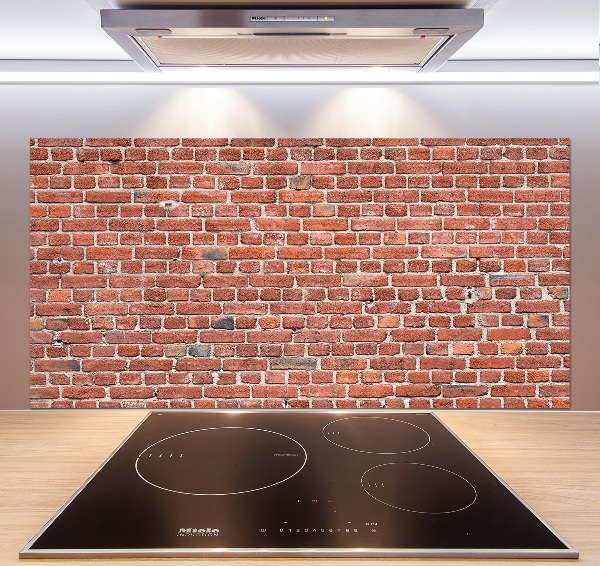 Rivestimento parete cucina con effetto muro di mattoni