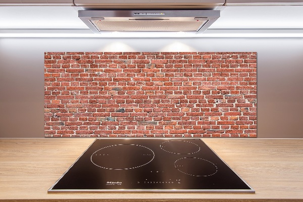 Rivestimento parete cucina con effetto muro di mattoni
