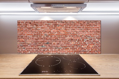 Rivestimento parete cucina con effetto muro di mattoni