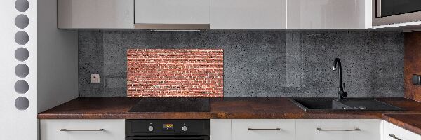 Rivestimento parete cucina con effetto muro di mattoni