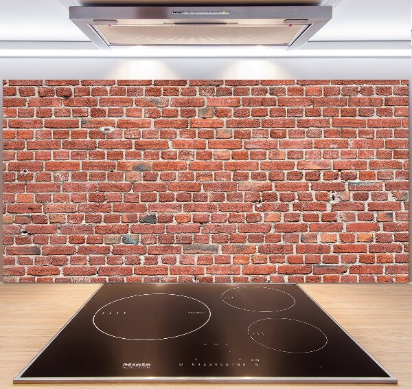 Rivestimento parete cucina con effetto muro di mattoni