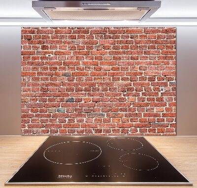 Rivestimento parete cucina con effetto muro di mattoni