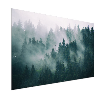 Rivestimento parete cucina con motivo Nebbia sulla foresta