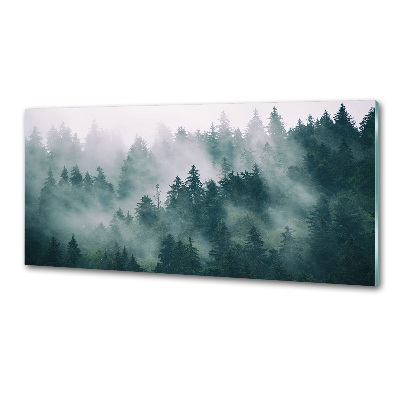 Rivestimento parete cucina con motivo Nebbia sulla foresta