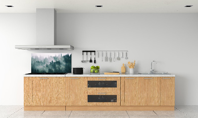Rivestimento parete cucina con motivo Nebbia sulla foresta
