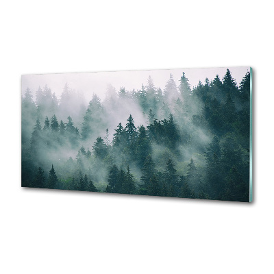 Rivestimento parete cucina con motivo Nebbia sulla foresta