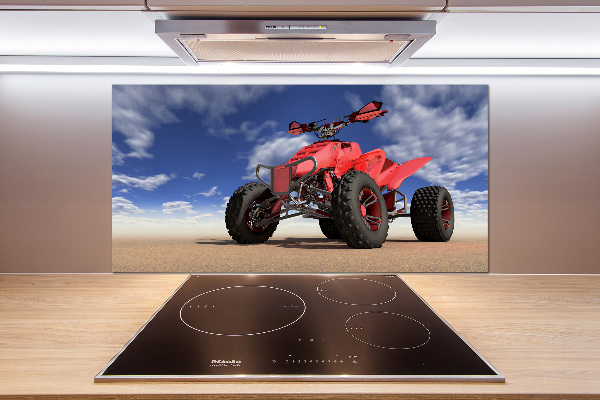 Rivestimento parete cucina con motivo 'Quad nel deserto'