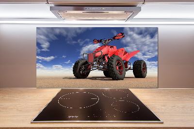 Rivestimento parete cucina con motivo 'Quad nel deserto'