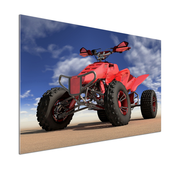 Rivestimento parete cucina con motivo 'Quad nel deserto'