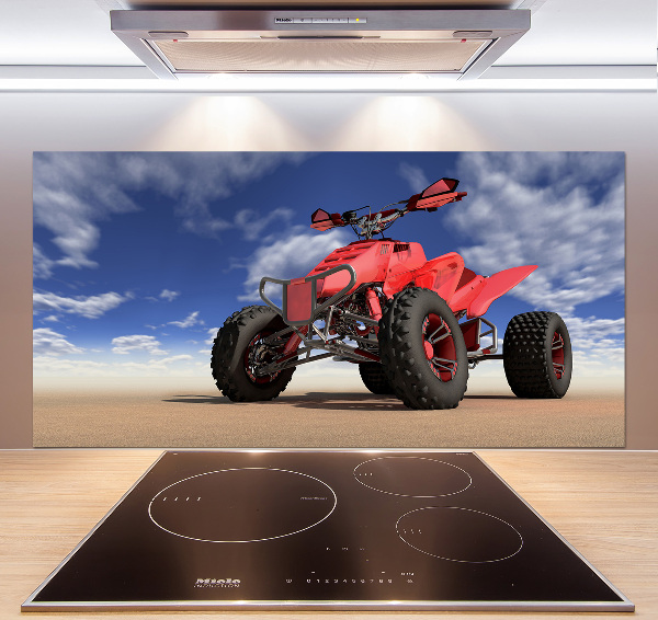 Rivestimento parete cucina con motivo 'Quad nel deserto'