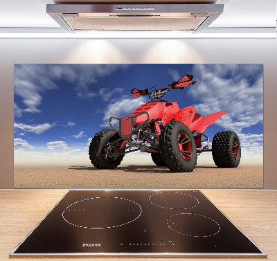 Rivestimento parete cucina con motivo 'Quad nel deserto'