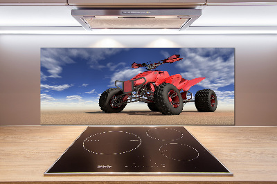 Rivestimento parete cucina con motivo 'Quad nel deserto'