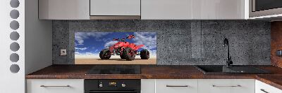 Rivestimento parete cucina con motivo 'Quad nel deserto'
