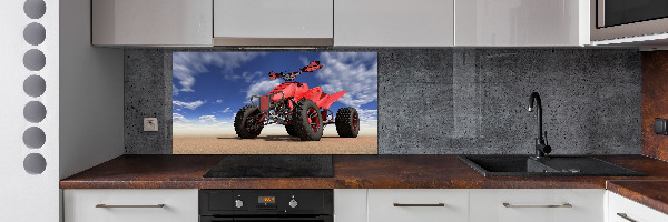 Rivestimento parete cucina con motivo 'Quad nel deserto'