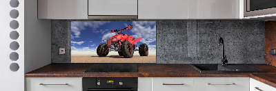 Rivestimento parete cucina con motivo 'Quad nel deserto'