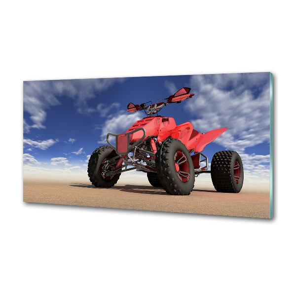 Rivestimento parete cucina con motivo 'Quad nel deserto'