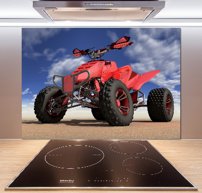 Rivestimento parete cucina con motivo 'Quad nel deserto'