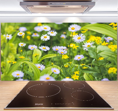 Rivestimento parete cucina con motivo a margherite