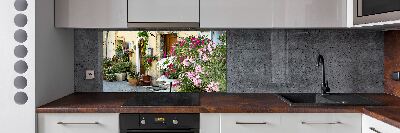 Rivestimento parete cucina con motivo 