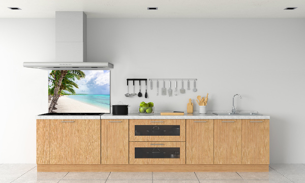 Pannello paraschizzi cucina con stampa a tema spiaggia tropicale