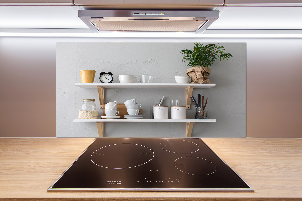 Pannello paraschizzi cucina con decorazioni raffigurate sullo scaffale