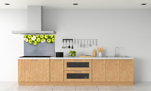 Pannello paraschizzi cucina con motivo di mele verdi