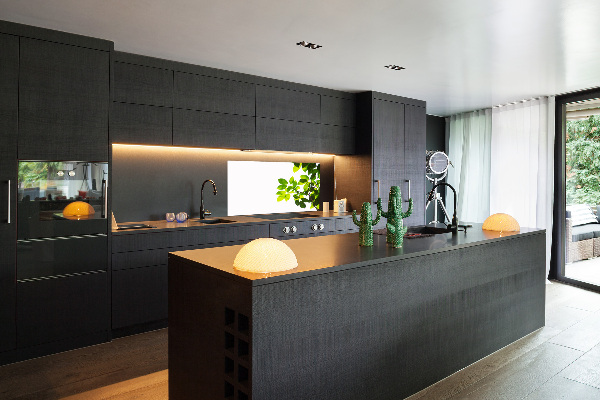 Pannello retrocucina con motivo a foglie