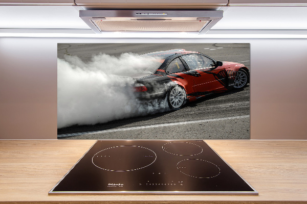 Pannello retrocucina con stampa a tema pista da drift