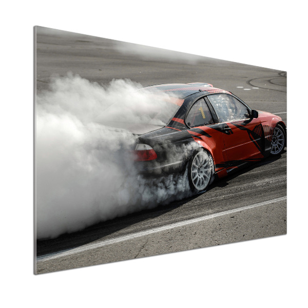 Pannello retrocucina con stampa a tema pista da drift