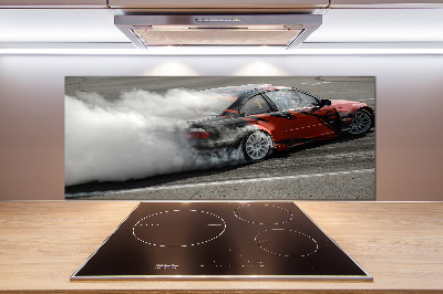 Pannello retrocucina con stampa a tema pista da drift