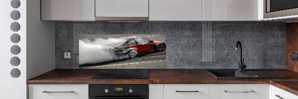 Pannello retrocucina con stampa a tema pista da drift