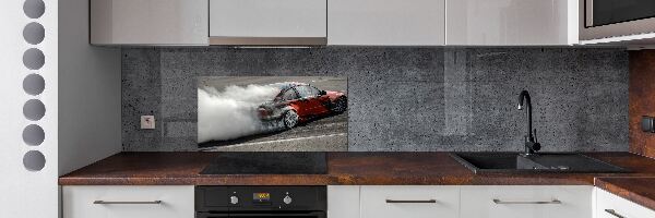 Pannello retrocucina con stampa a tema pista da drift