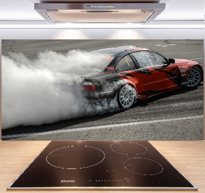 Pannello retrocucina con stampa a tema pista da drift