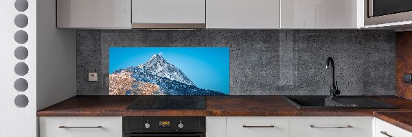Rivestimento parete cucina con motivo Giewont dei Monti Tatra