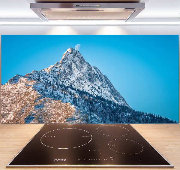 Rivestimento parete cucina con motivo Giewont dei Monti Tatra