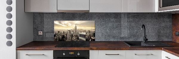 Pannello paraschizzi cucina con motivo ispirato a Manhattan, New York