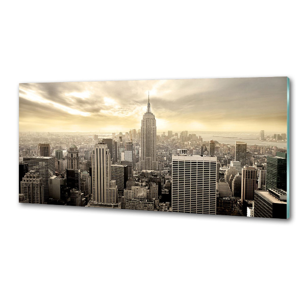 Pannello paraschizzi cucina con motivo ispirato a Manhattan, New York