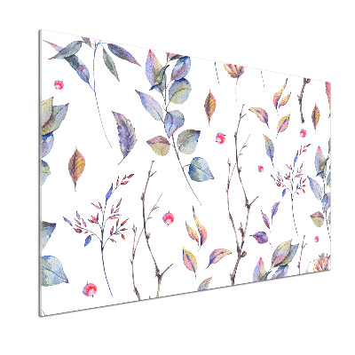 Pannello paraschizzi cucina con motivo a foglie