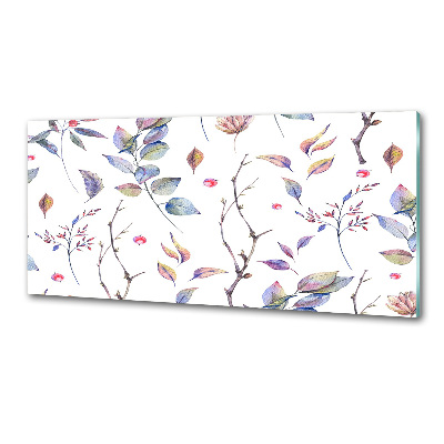 Pannello paraschizzi cucina con motivo a foglie