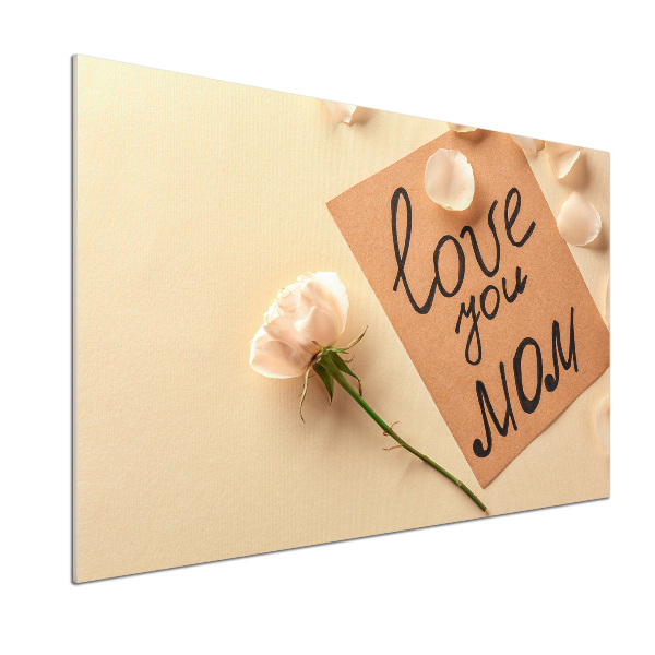 Rivestimento parete cucina con motivo a tema Festa della mamma