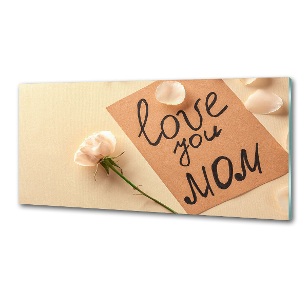 Rivestimento parete cucina con motivo a tema Festa della mamma