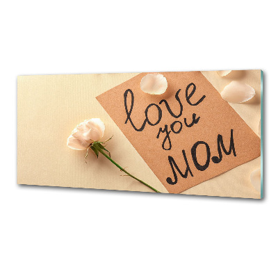 Rivestimento parete cucina con motivo a tema Festa della mamma